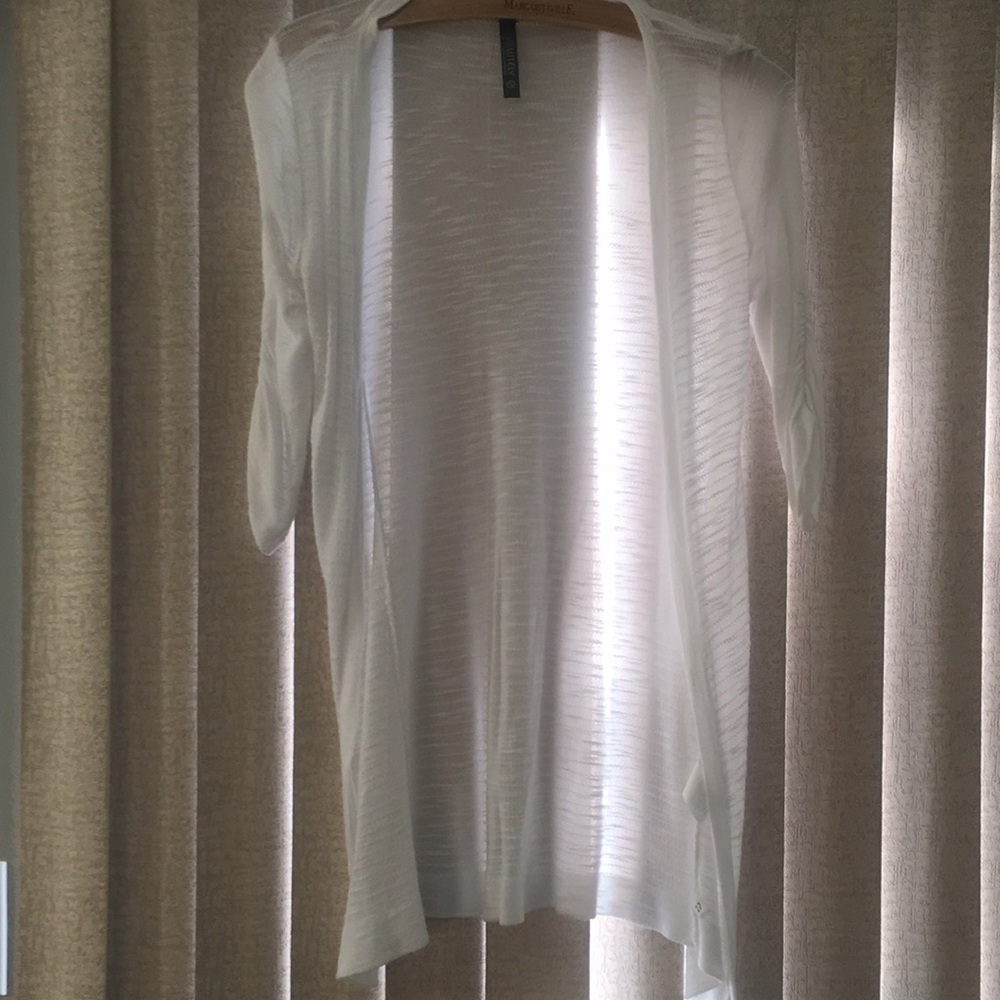 White cardigan